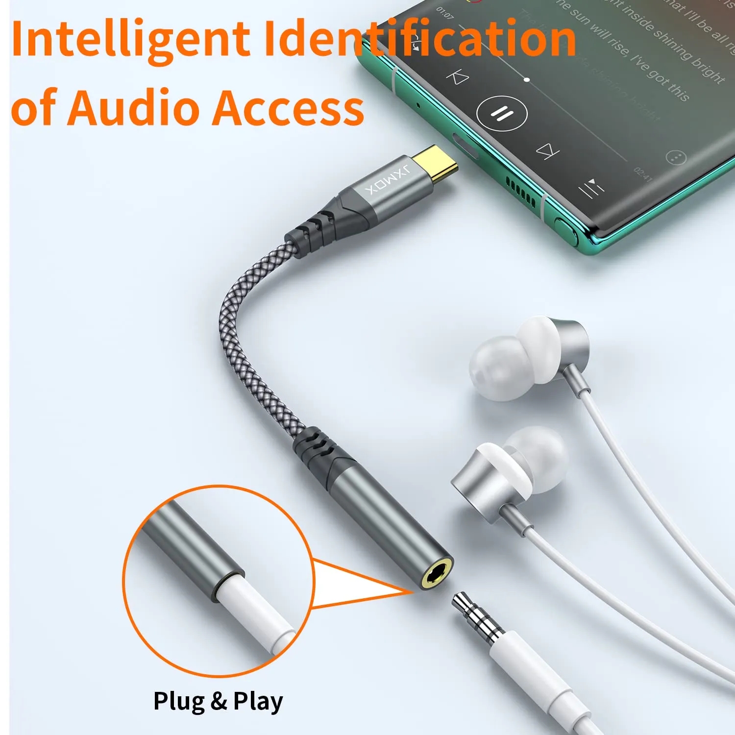 USB Type C to 3.5mm Female Headphone Jack Adapter 10