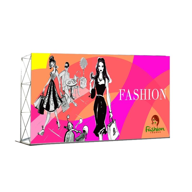 Flat Back Wall Kit, Single-Sided Pop Up Display Wall - 20' x 8' 2