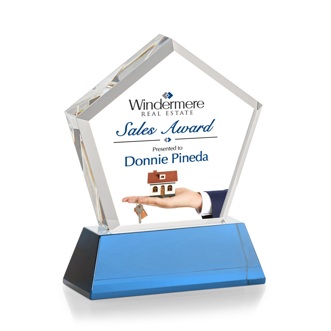 Genosee VividPrint™ Award on Base - Sky Blue 12