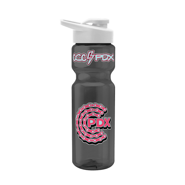 Blazer 28oz Transparent Bike Bottle w/Drink-thru Lid 2614