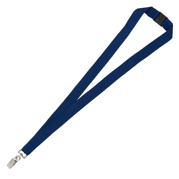 "OWEN" 3/4" Blank Lanyard with Breakaway Safety Release Attachment - Bulldog Clip 5