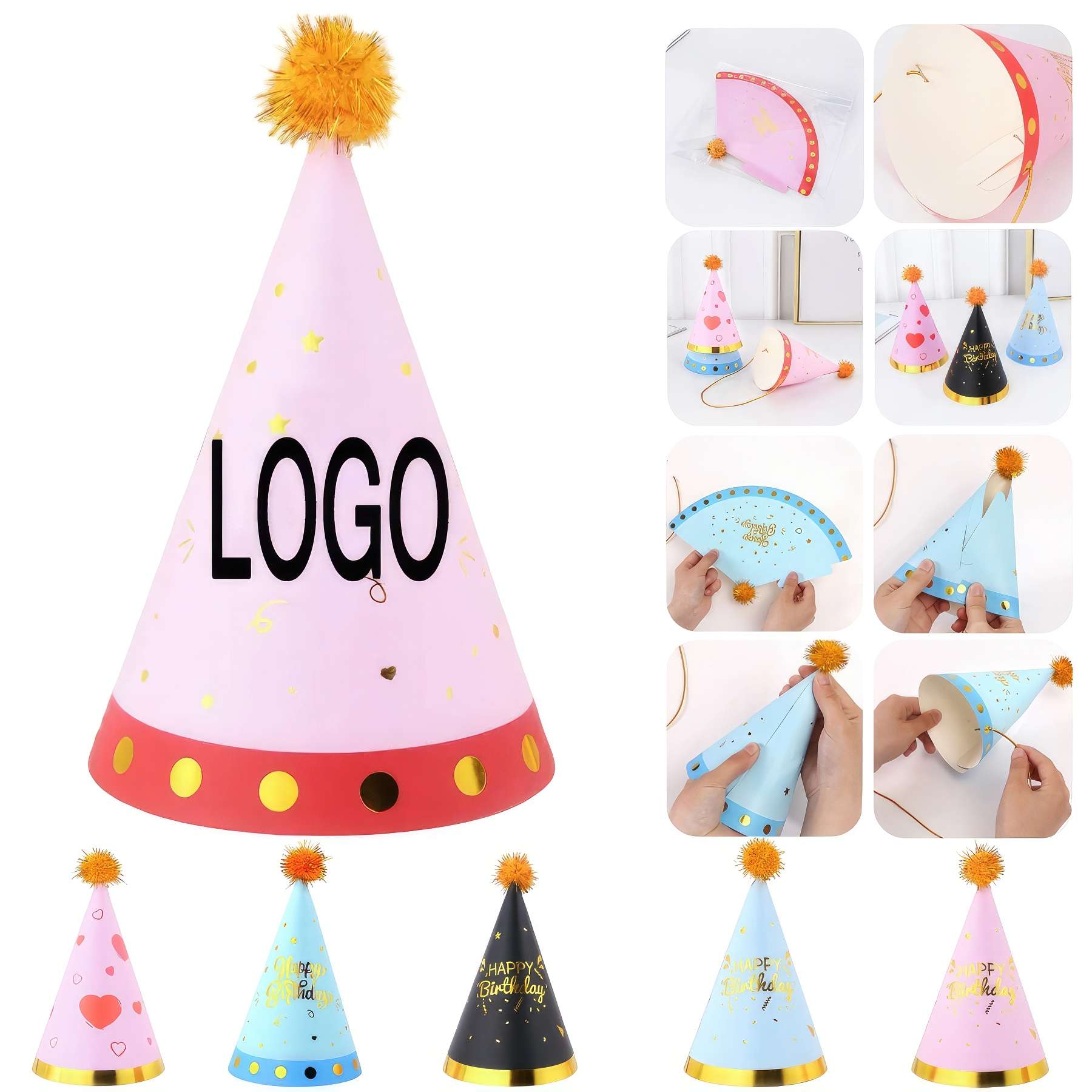 Birthday Party Kids Game Hat & Cake Celebration Decoration 1