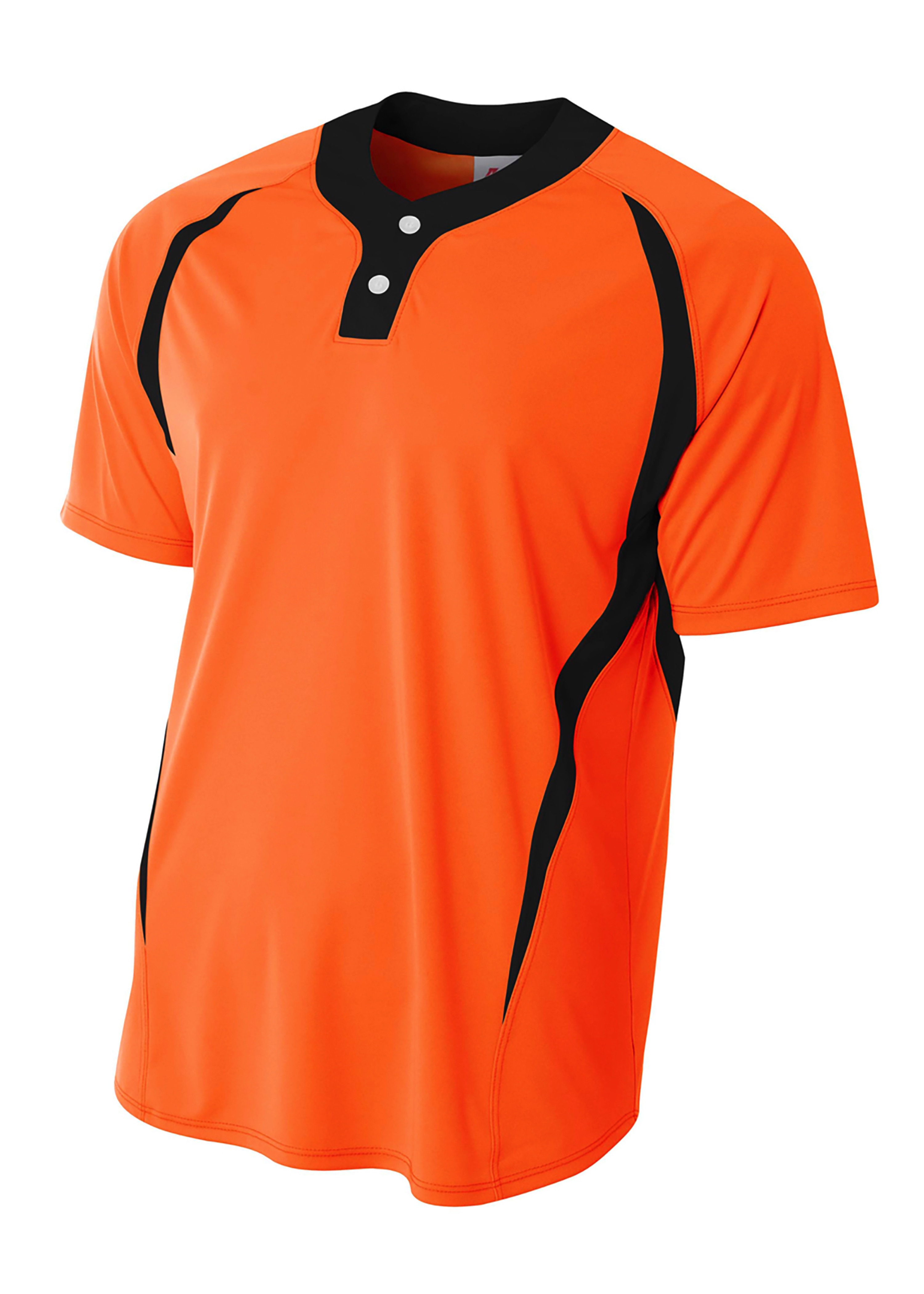 A4 2-Button Color Block Henley 6