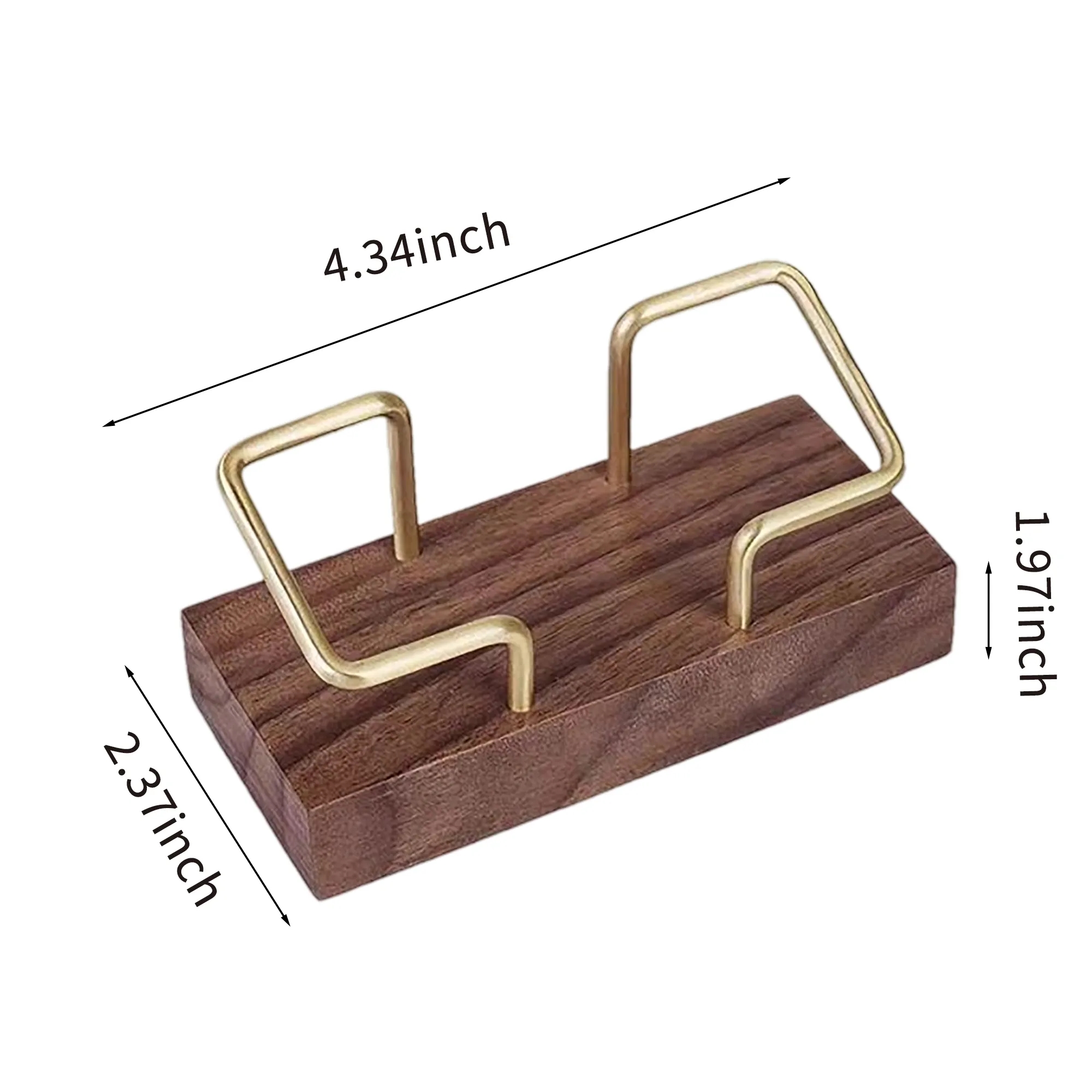 Wood Metal Business Card Holder 5