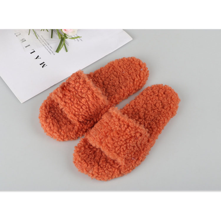 Women Faux Fur Open Toe Spa Cozy Ladies Slippers Flat Fur Slides 6