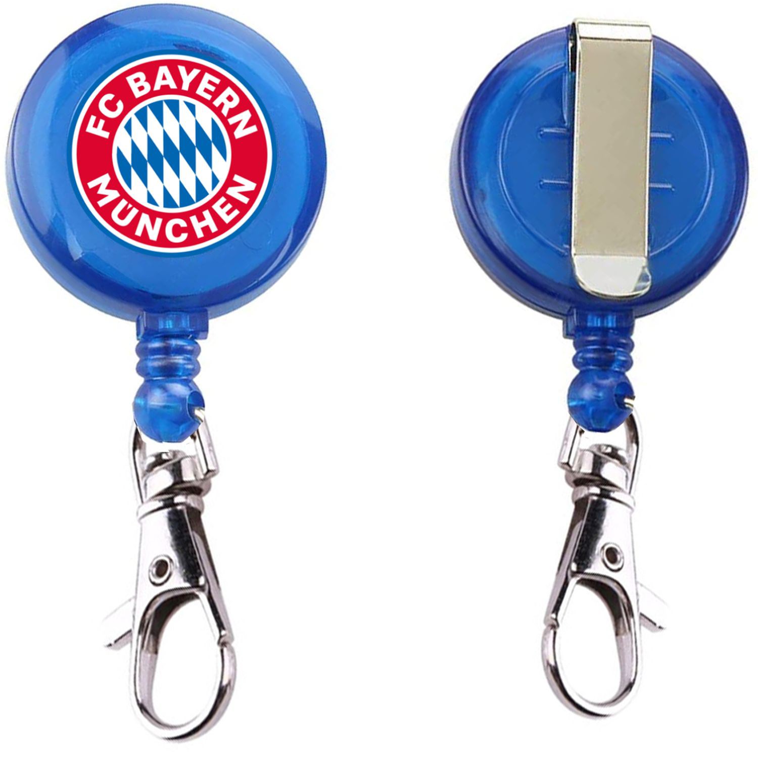 Transparent Round Badge Reels w/ Lobster Claw & Belt Clip 2
