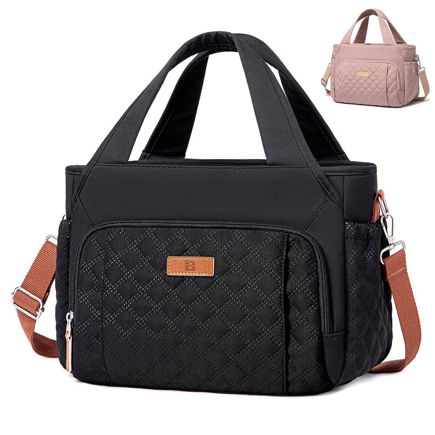 Multi-Pocket Oxford Insulated Cooler Lunch Bag w/ Handle 2