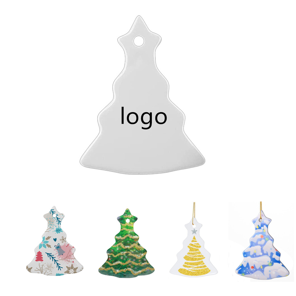 Christmas Tree Shape Ceramic Christmas Ornament 2