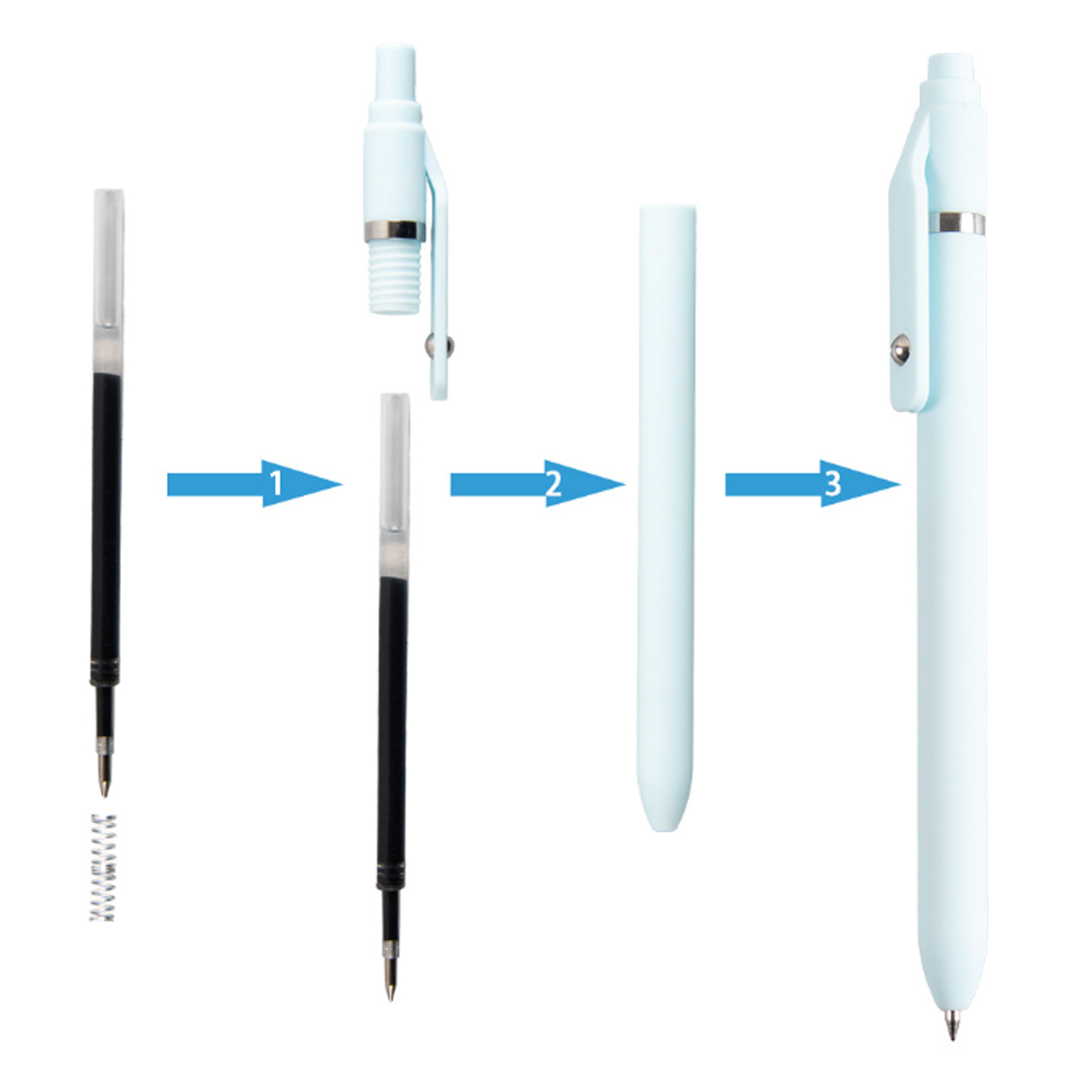 Plastic Macaron Retractable Ballpoint Pen W/ Rollerball Clip 16