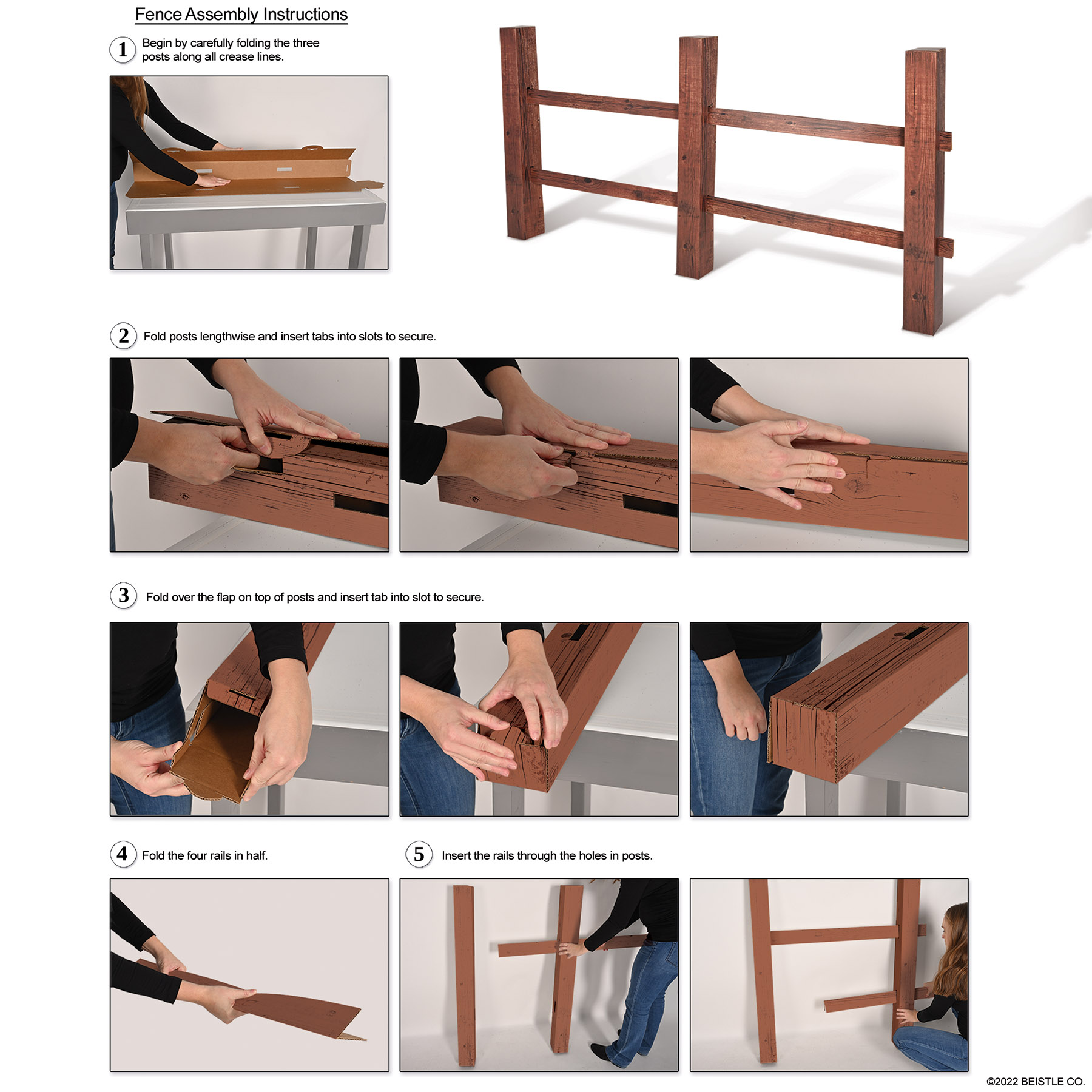 3-D Brown Fence Prop 2