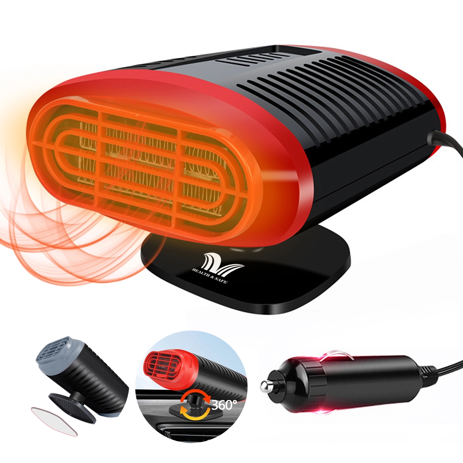 Car Heater 13V Windscreen Fan In Cigarette Lighter 2