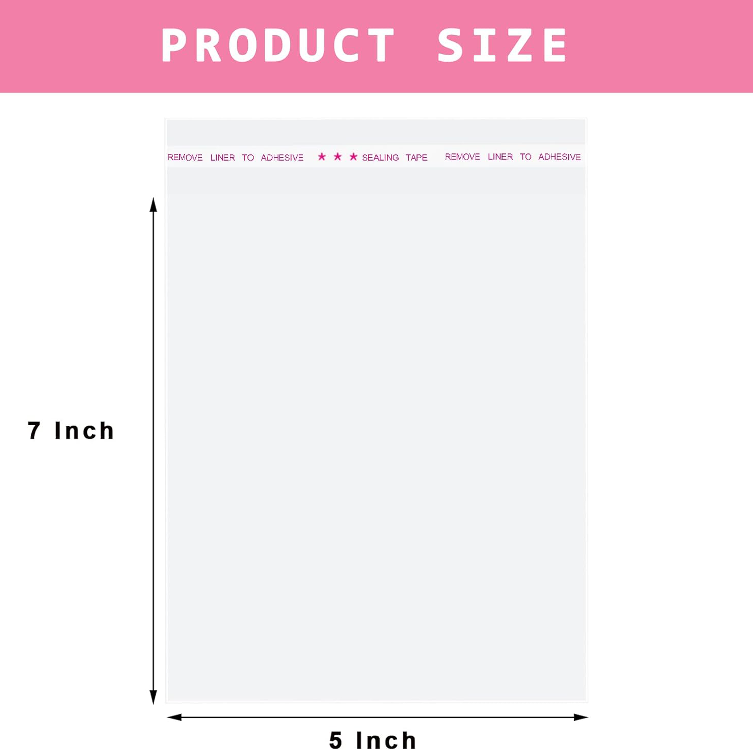 Self-Sealing Clear Plastic Cellophane Bags 6