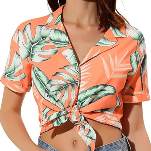 Women's Sublimation Hawaiian Tie Poly Shirt 5