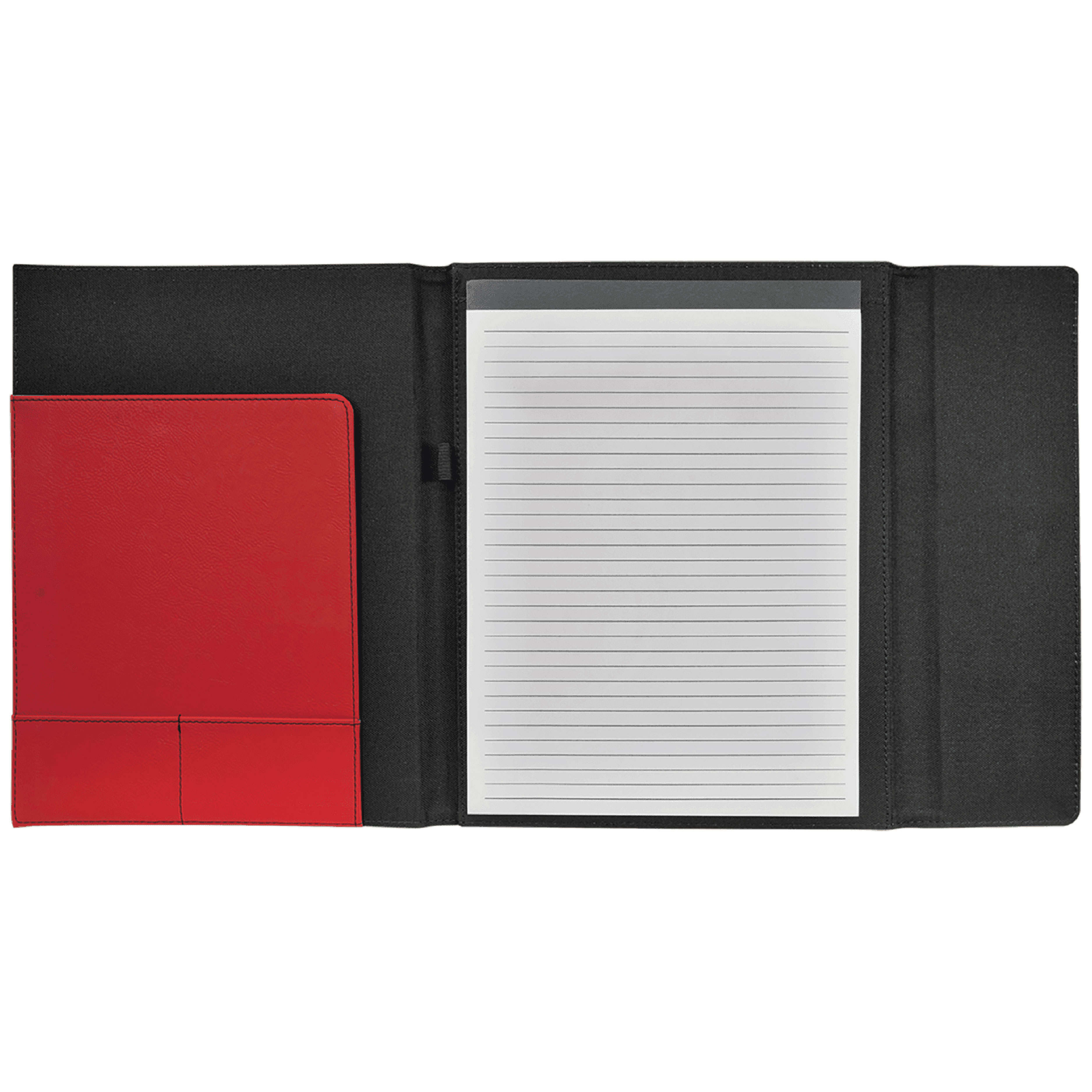 9" x 12" Red Leatherette & Black Canvas Portfolio 7