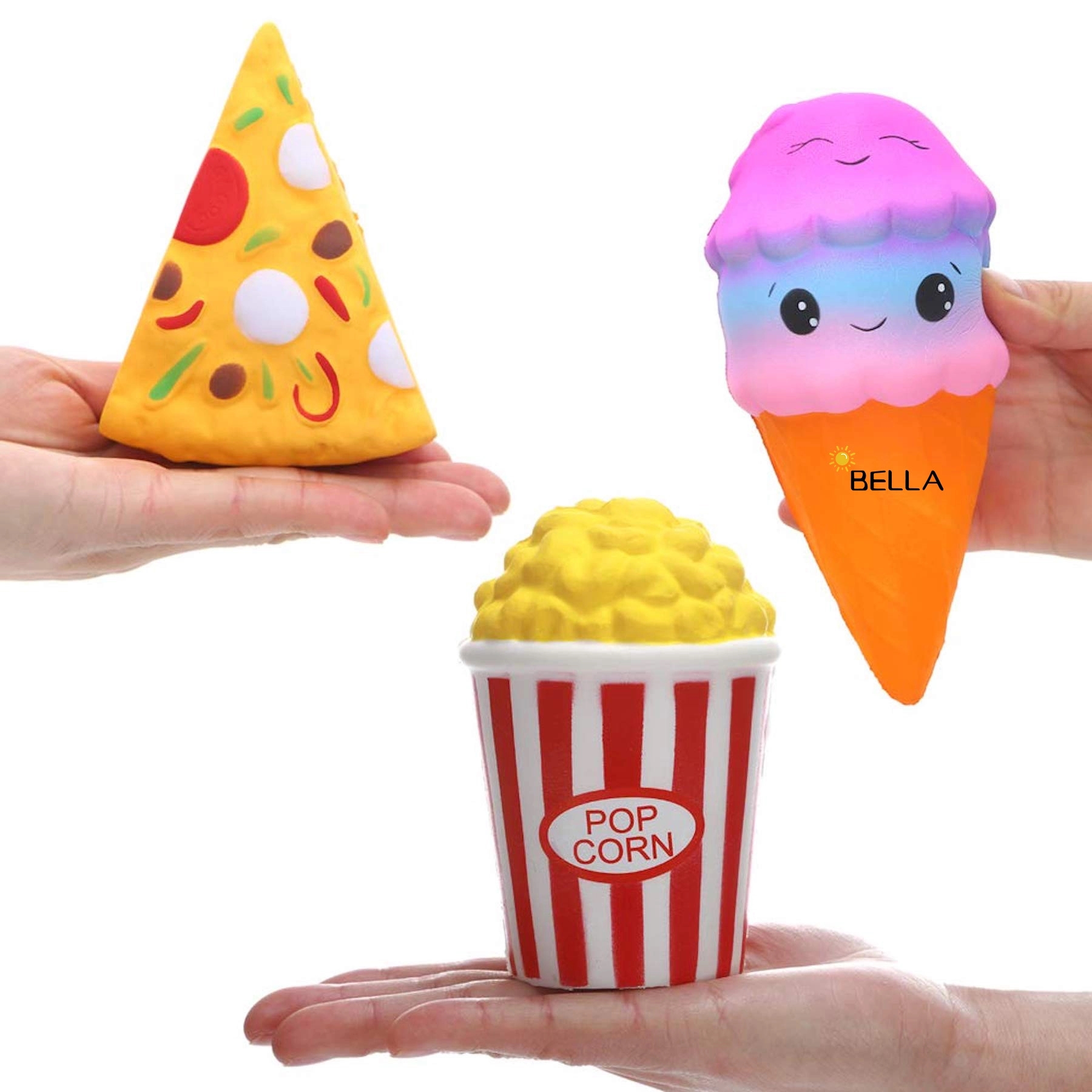 Hamburger Milkshake Squishe Donut Popcorn Toys Stress Relief 6