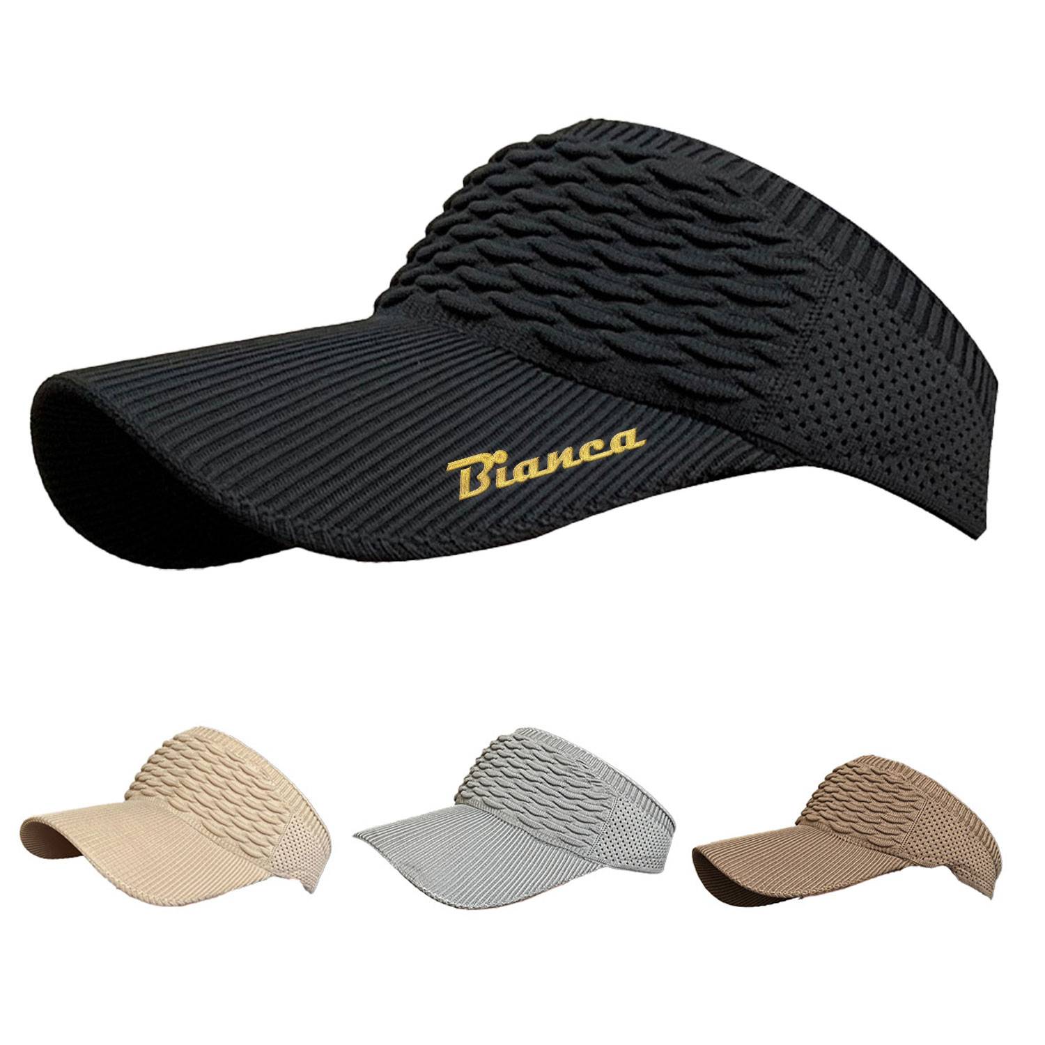 Semi-Hollow Women Sun Visor Hat – Lightweight & Adjustable 2