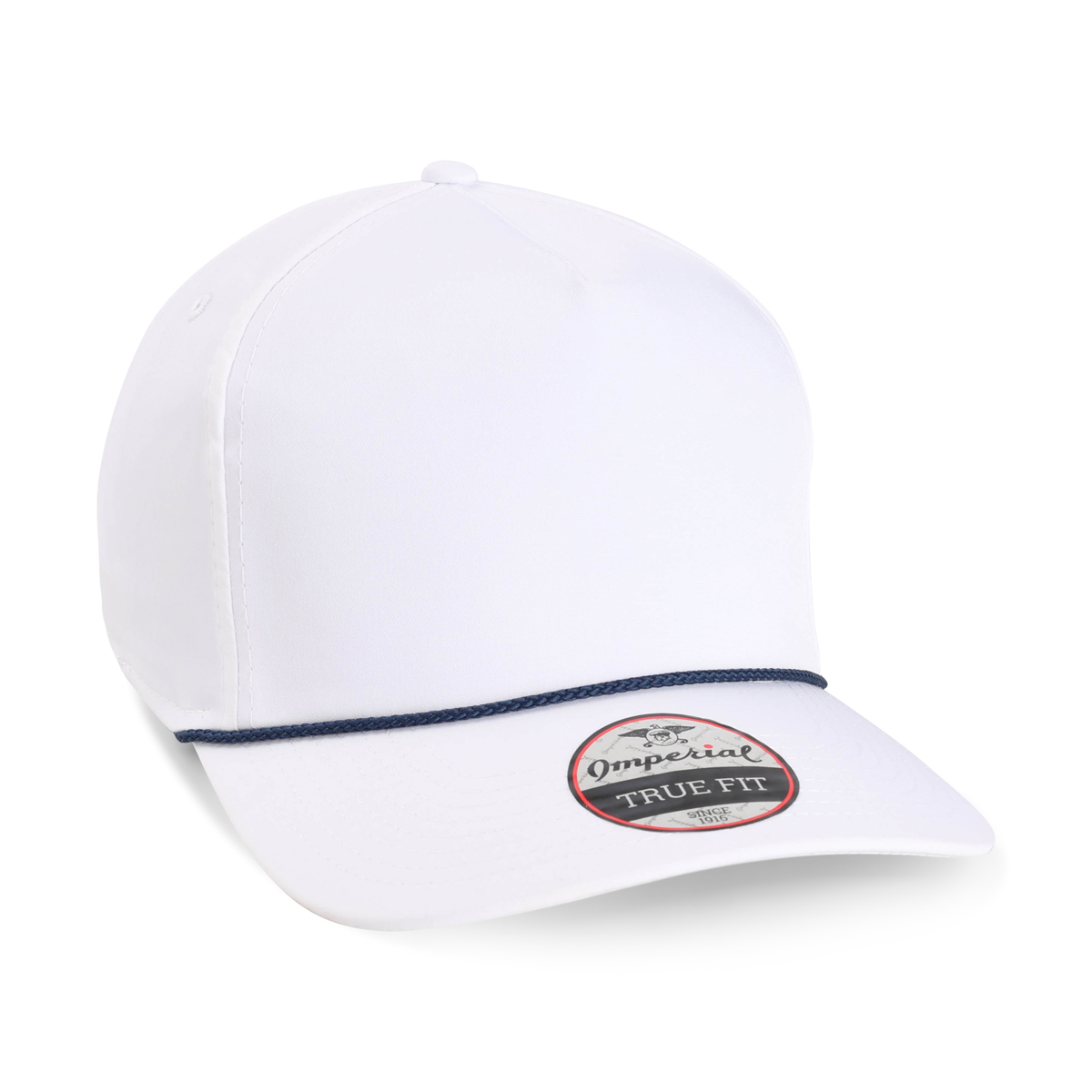Imperial 5054 5-Panel Wrightson Performance Rope Cap w/ Leatherette Patches or Embroidery 38