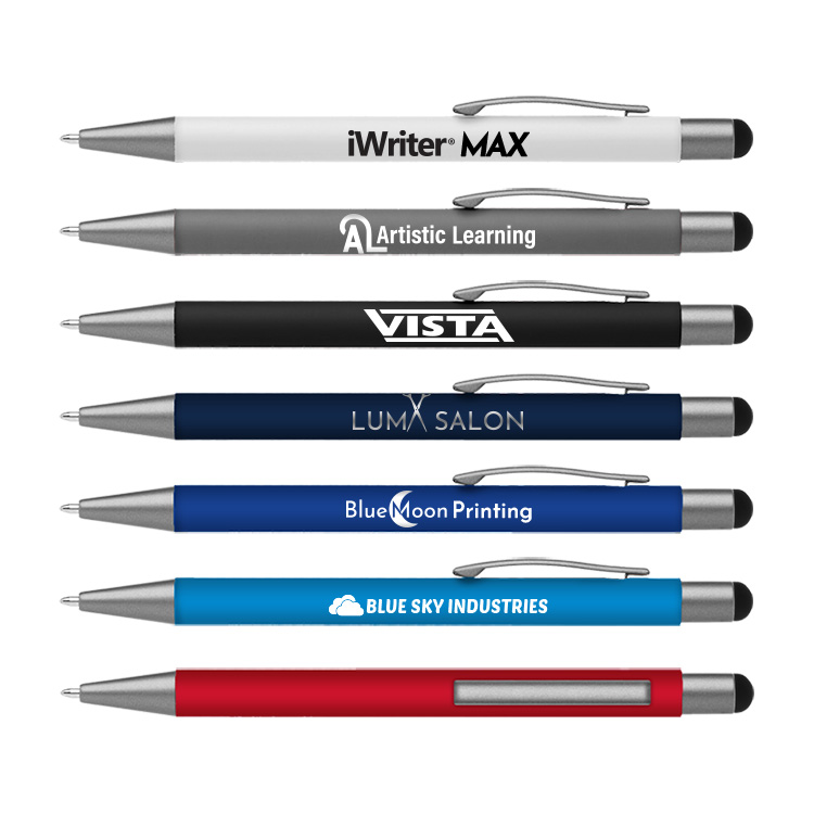 iWriter® MAX - Stylus & Soft Touch Rubberized Metal Hybrid Ink Gel Pen