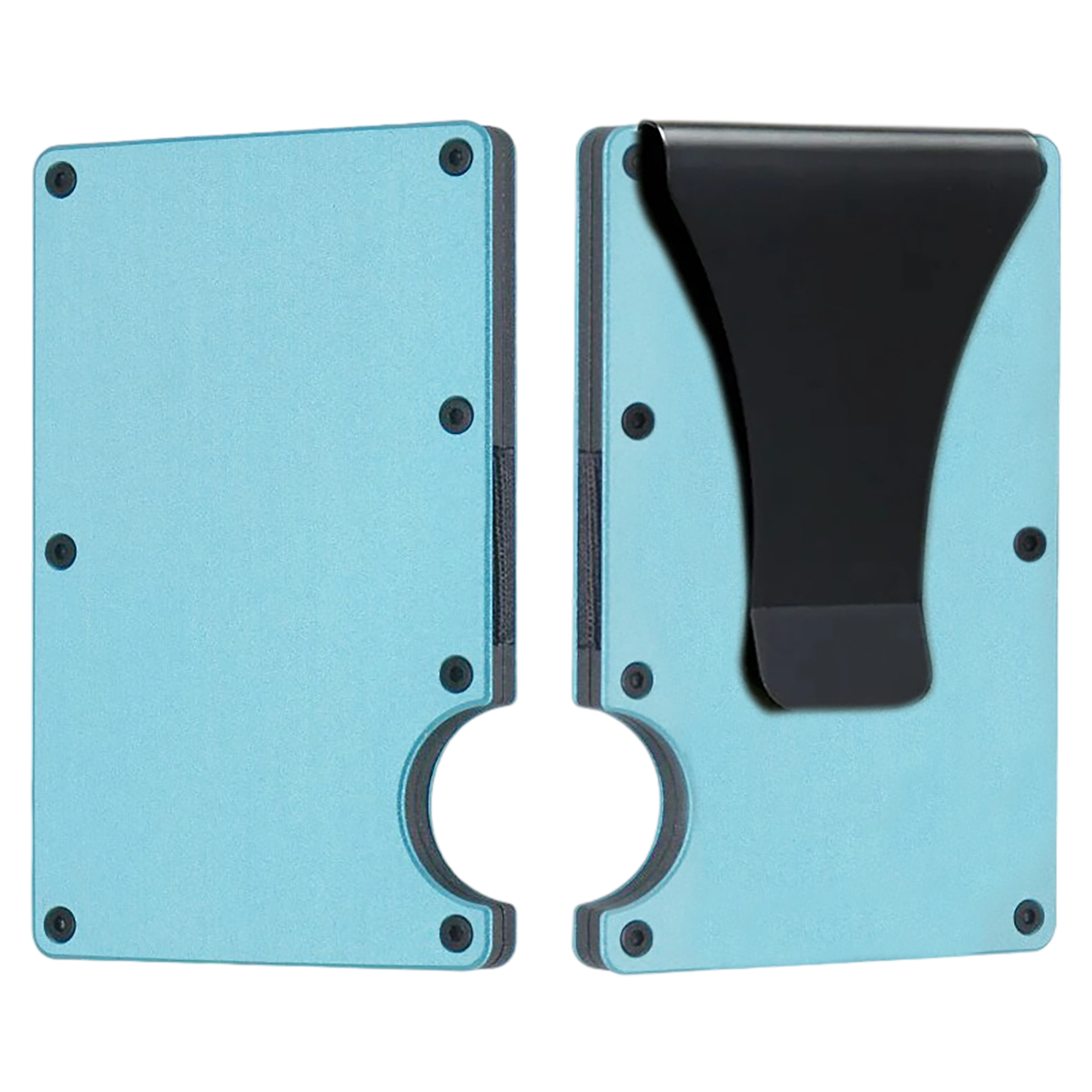 Aluminum Alloy RFID Blocking Card Wallet With Elastic Band And Money Clip 16