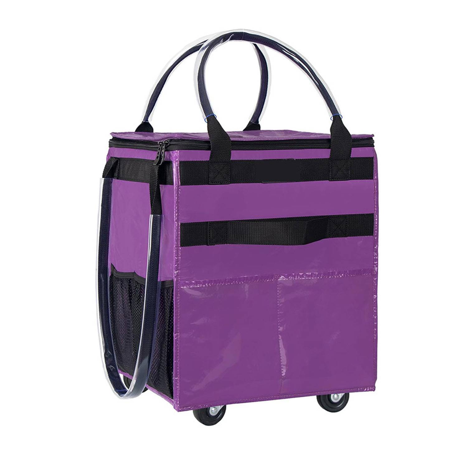 Reusable Wheeled Grocery Shopping Bag w/ Handle 7