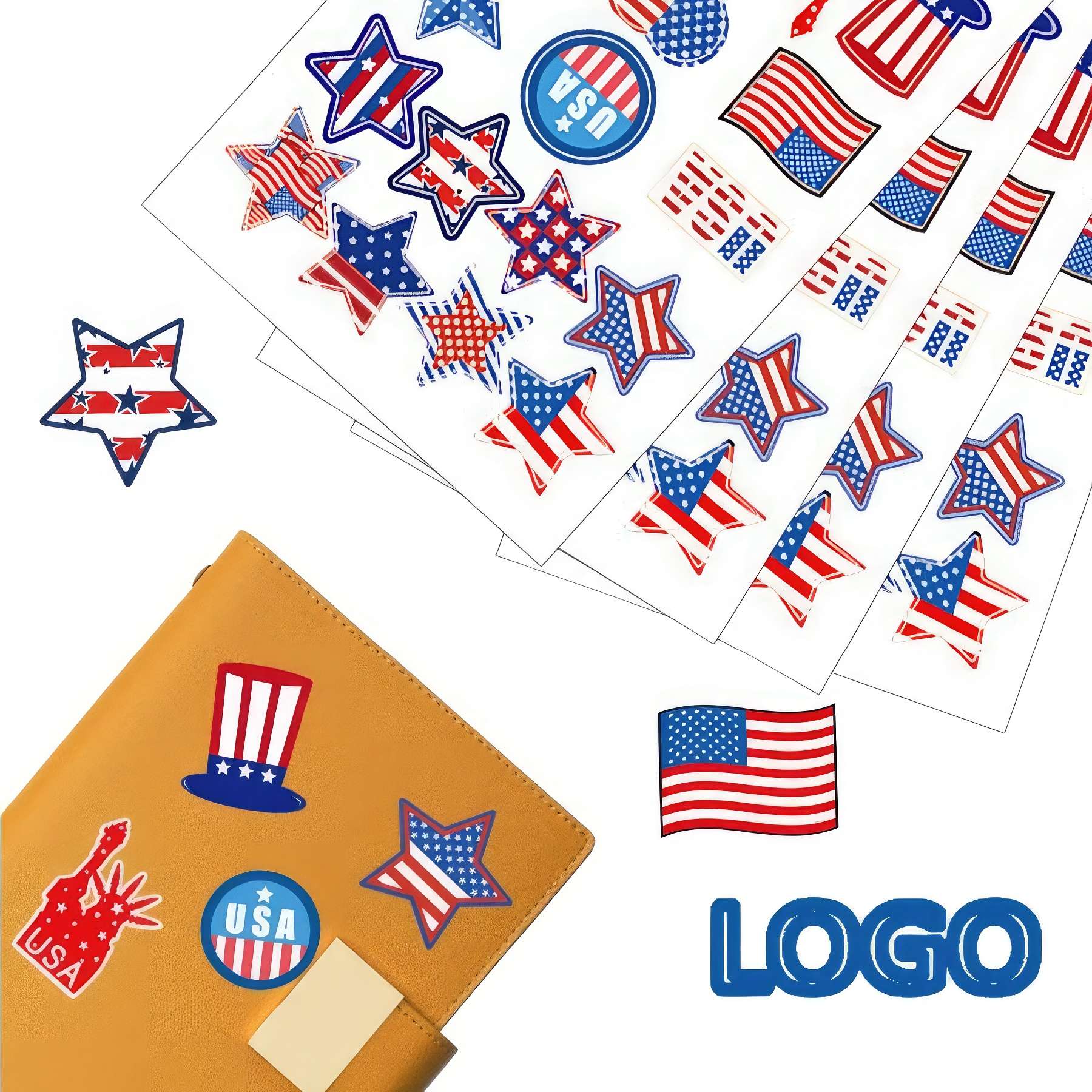 36 Pcs Patriotic Stickers for 4th July Independence Day 2