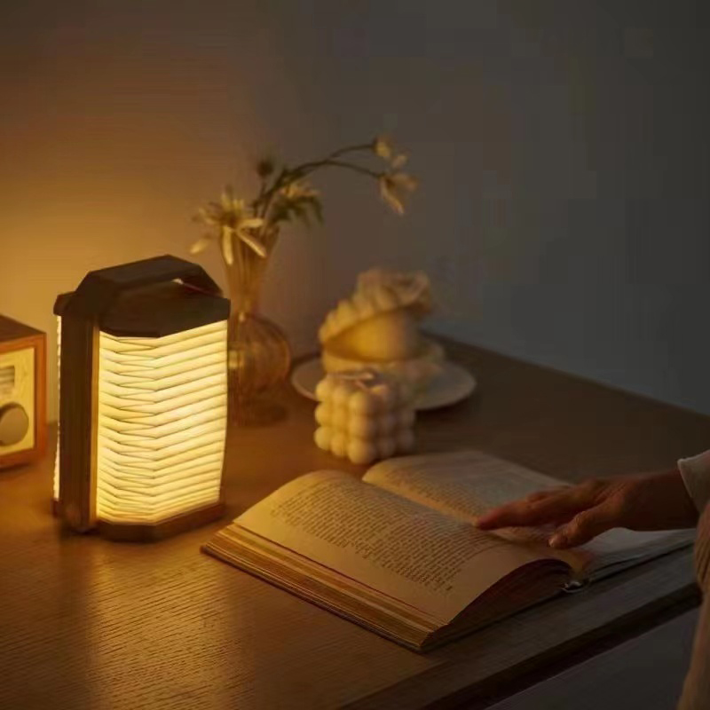Fashionable And Foldable Paper Lamp With Built In 1200mAh Rechargeable Battery 4