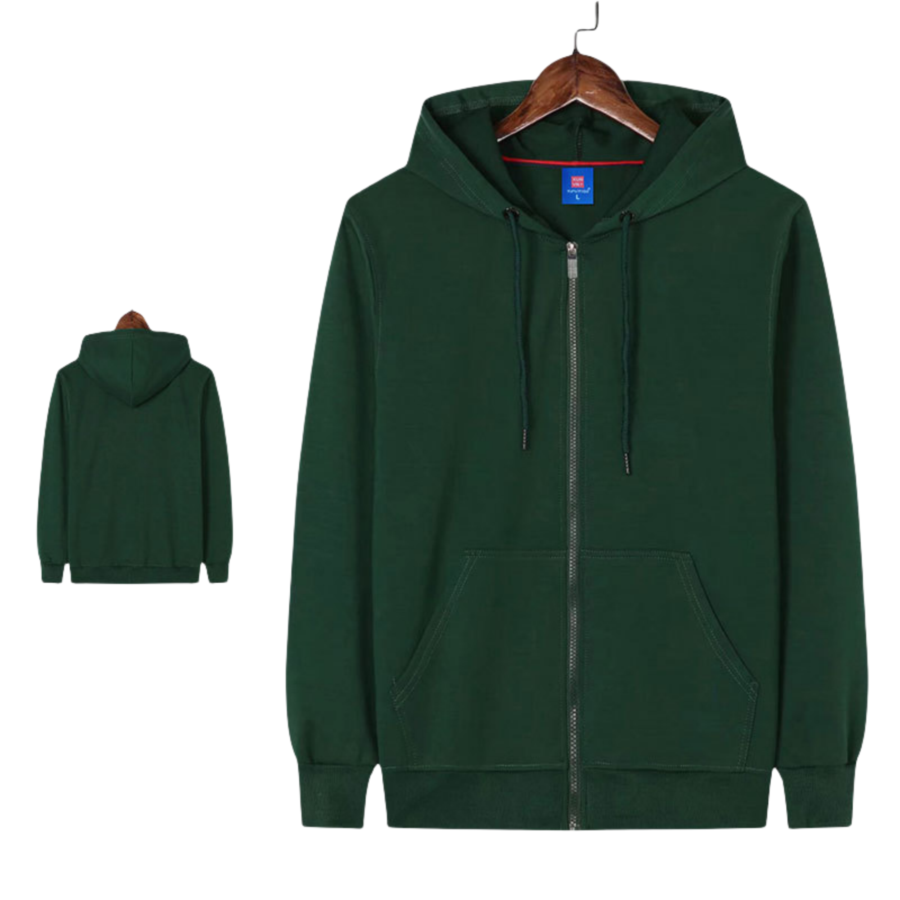Full Zip cotton Pullover drawstring hooded Loose Fit hoodie, custom hoodie or sweatshirt with logo imprint 7