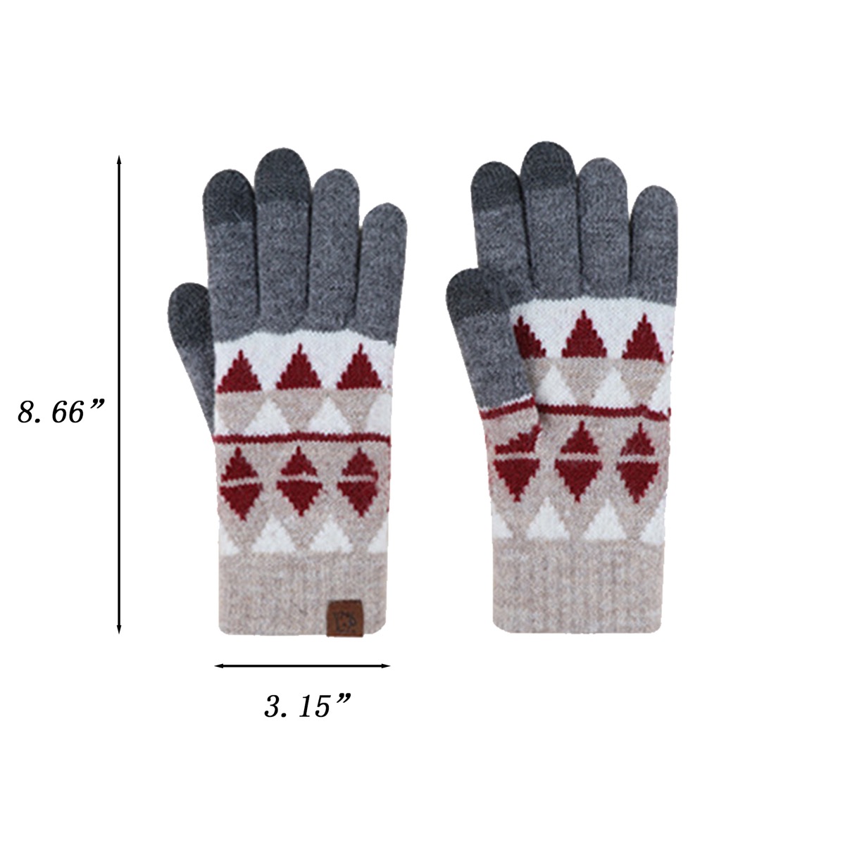 Outdoor Warm Touchscreen Fleece Knitted Gloves 3
