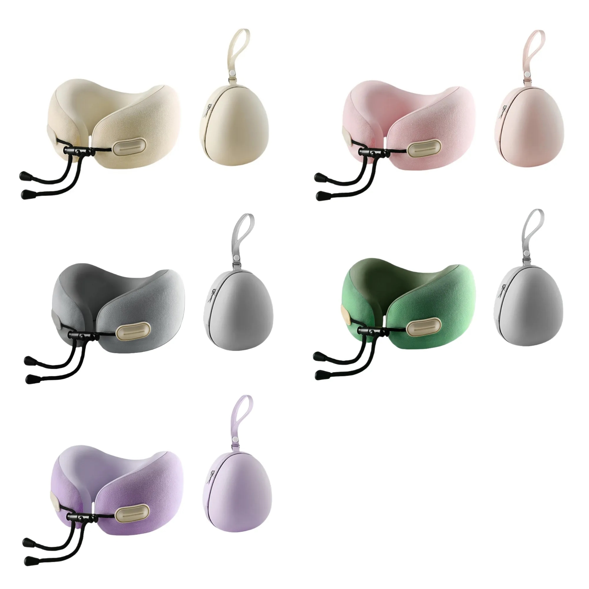 Memory Foam Neck Pillow Travel Collapsible 3