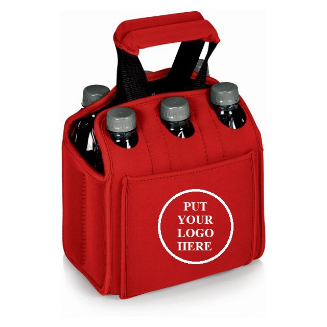 Neoprene 6 Bottle and Can Cooler, custom koozie with logo imprint 2