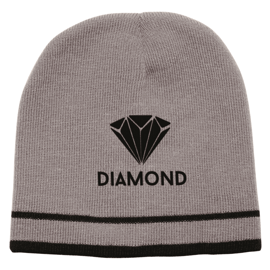 Double Stripe Knit Beanie - Acrylic Design 3