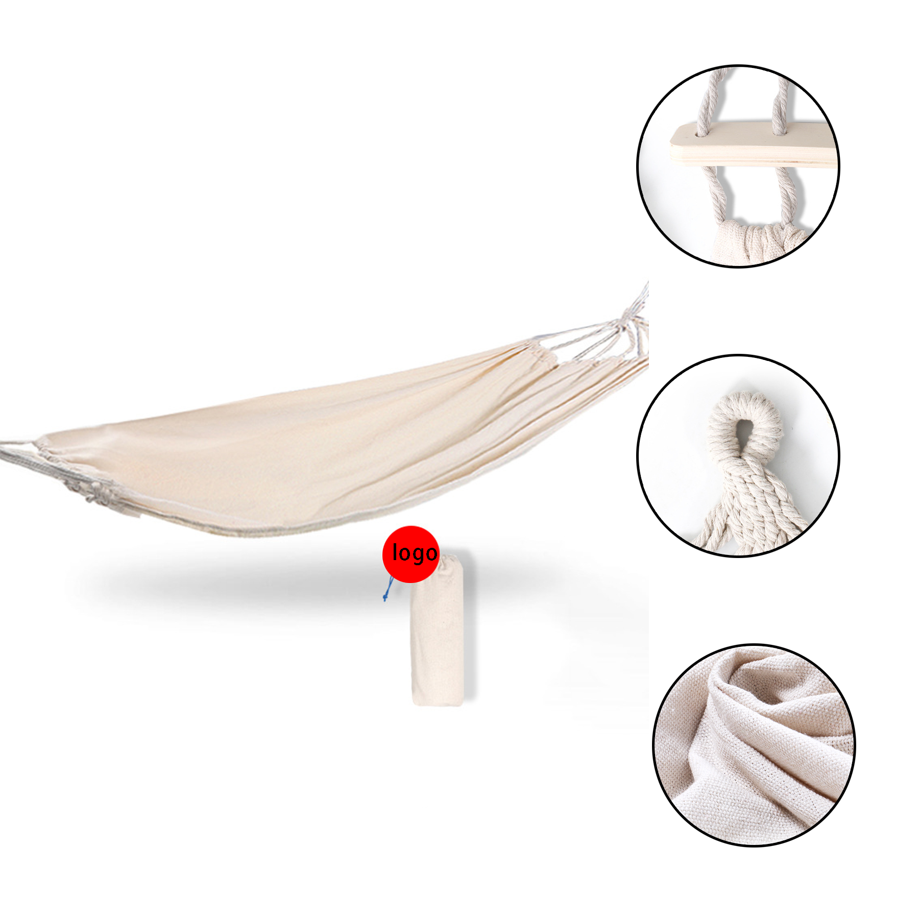 Garden Canvas Hammock with Travel Bag 2