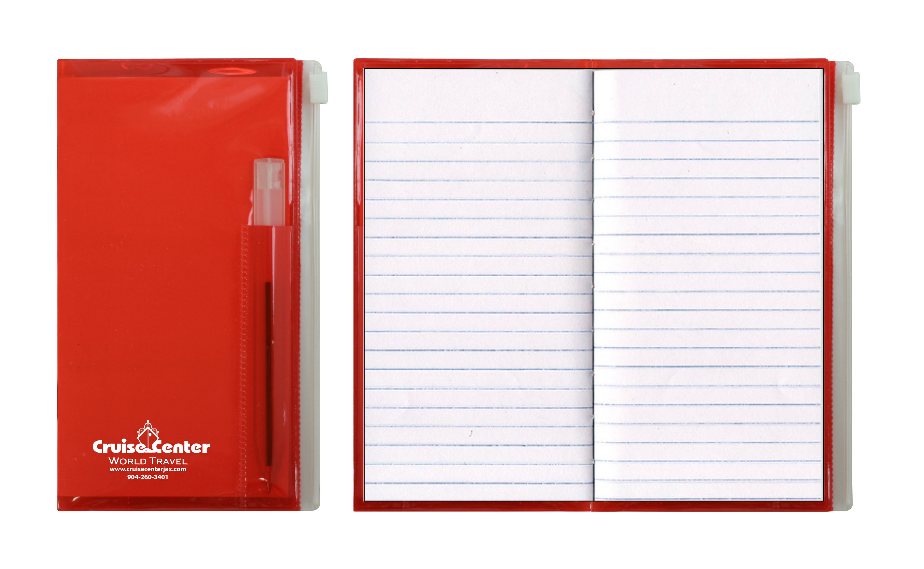 Tally Book Zip Back Planner w/ Clear Pen and Zip-Lock Pocket - Translucent Cover 4