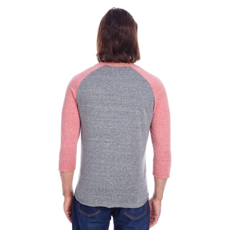 Threadfast Apparel Unisex Triblend 3/4-Sleeve Raglan 15