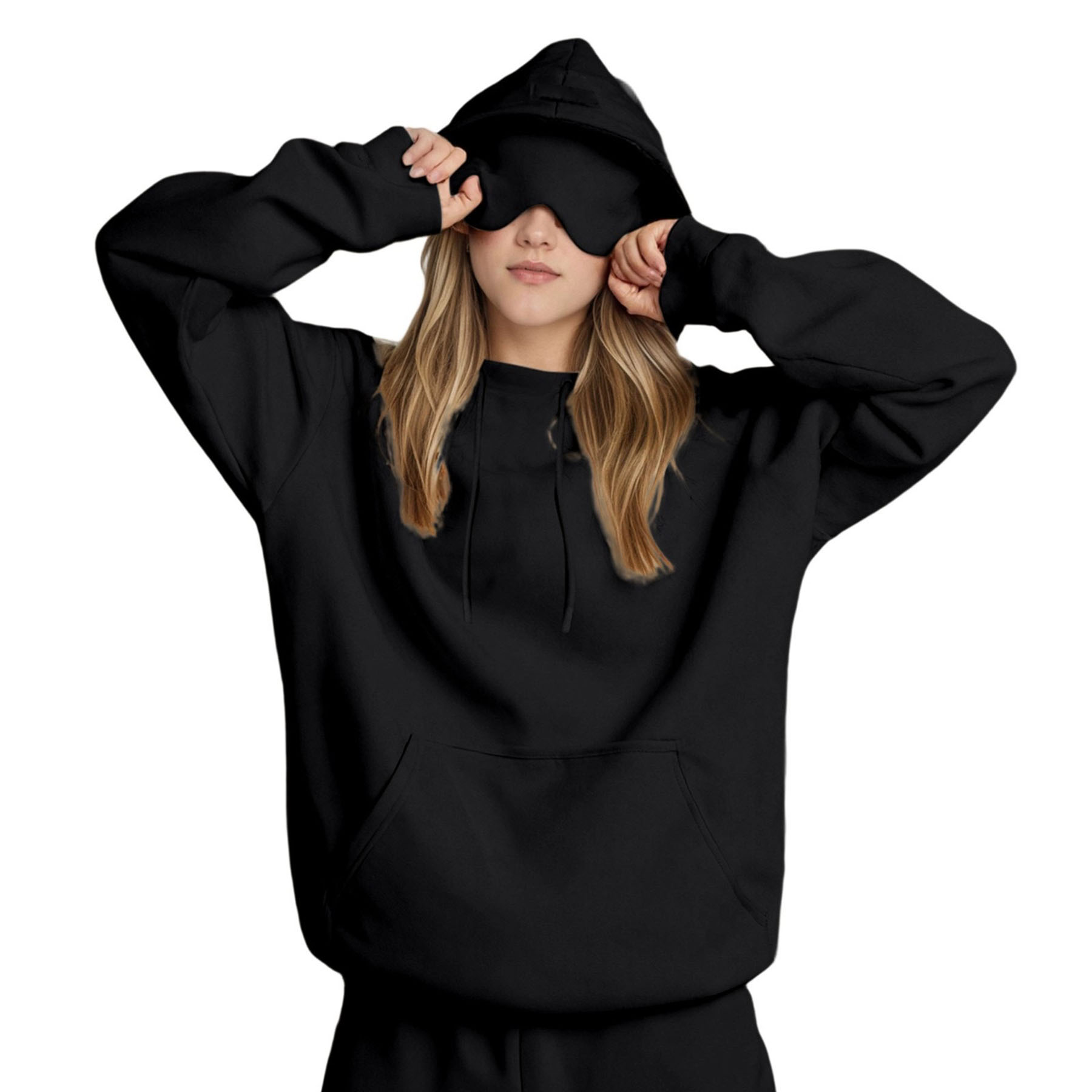 Womens Hoodie with Eye Mask 5