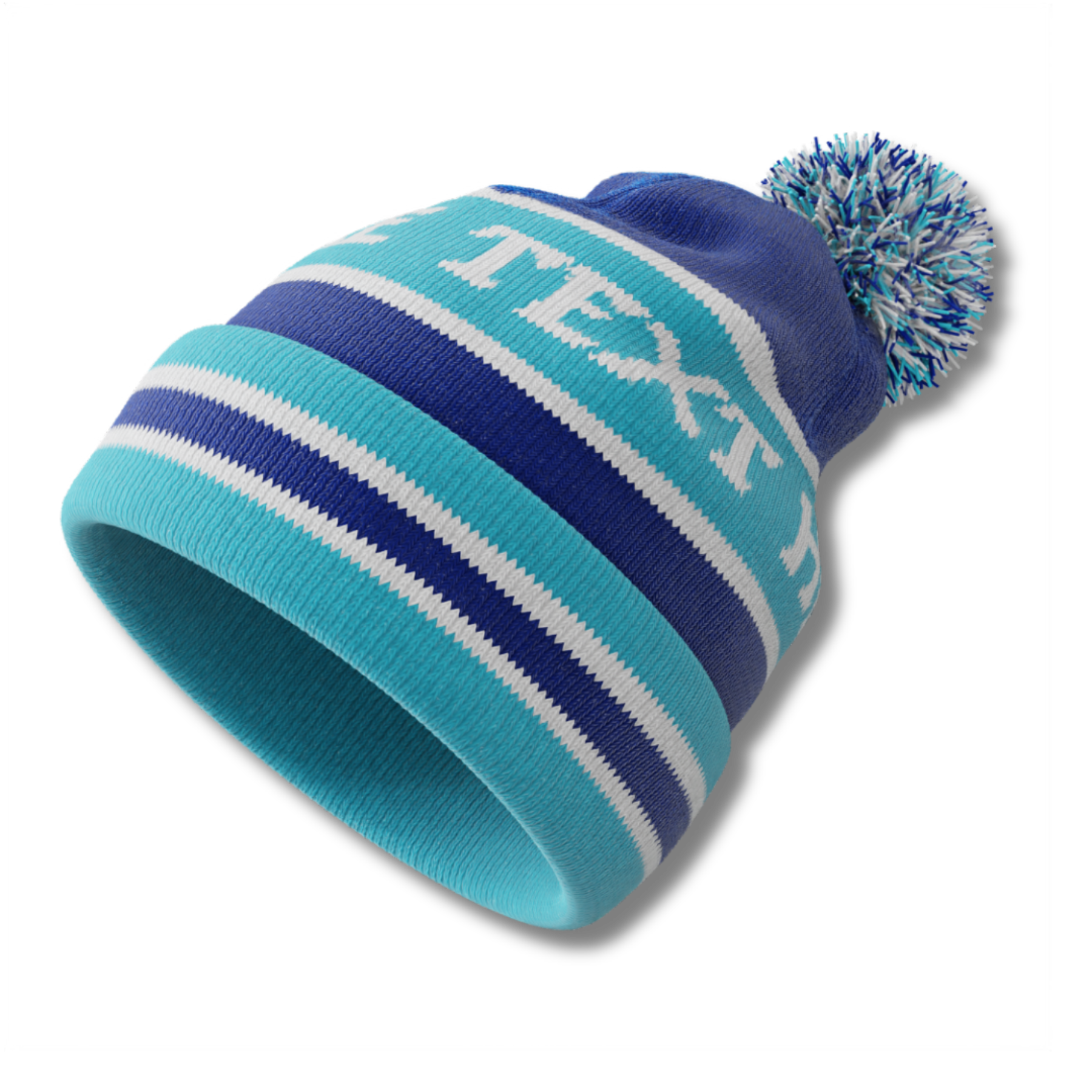 Knit Beanie with Cuff & Pom