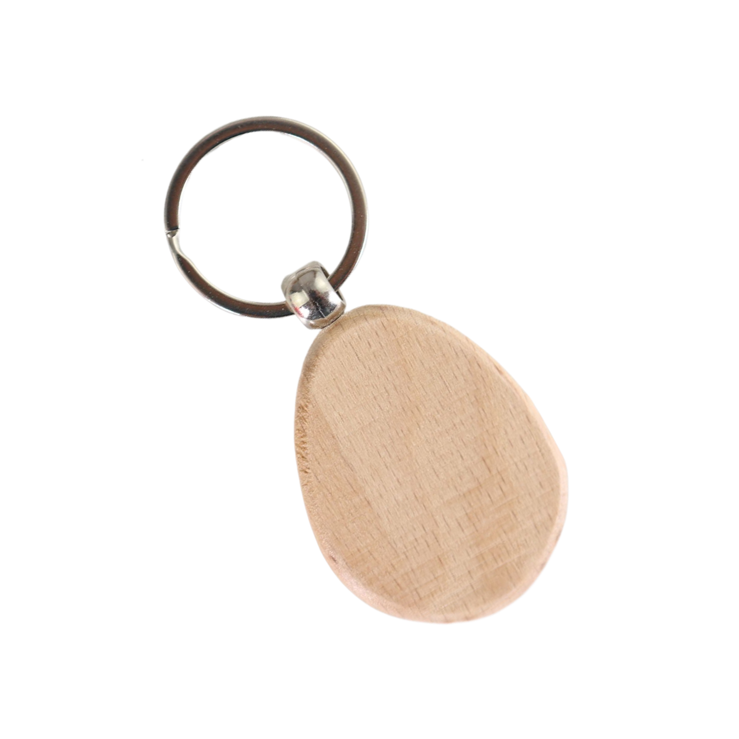 Drop Shaped Wooden Keychain 1