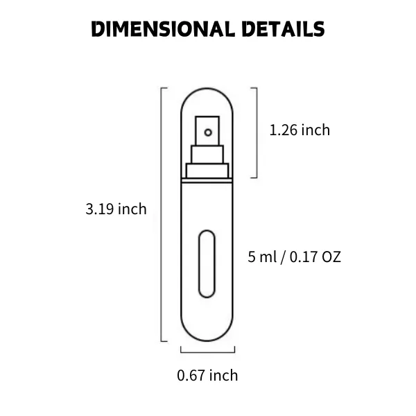 5ML Glossy Bottom-Press Liquid Refill Spray Bottle 2
