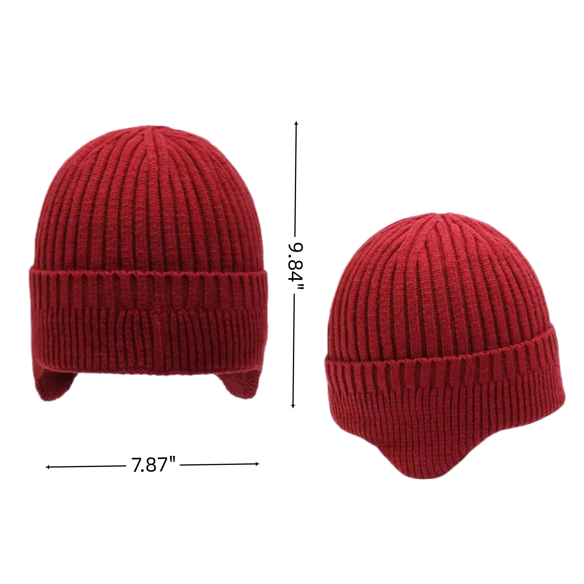 Winter Cycling Beanie Ear Flap Knit Trapper Hat Skull Cap 5