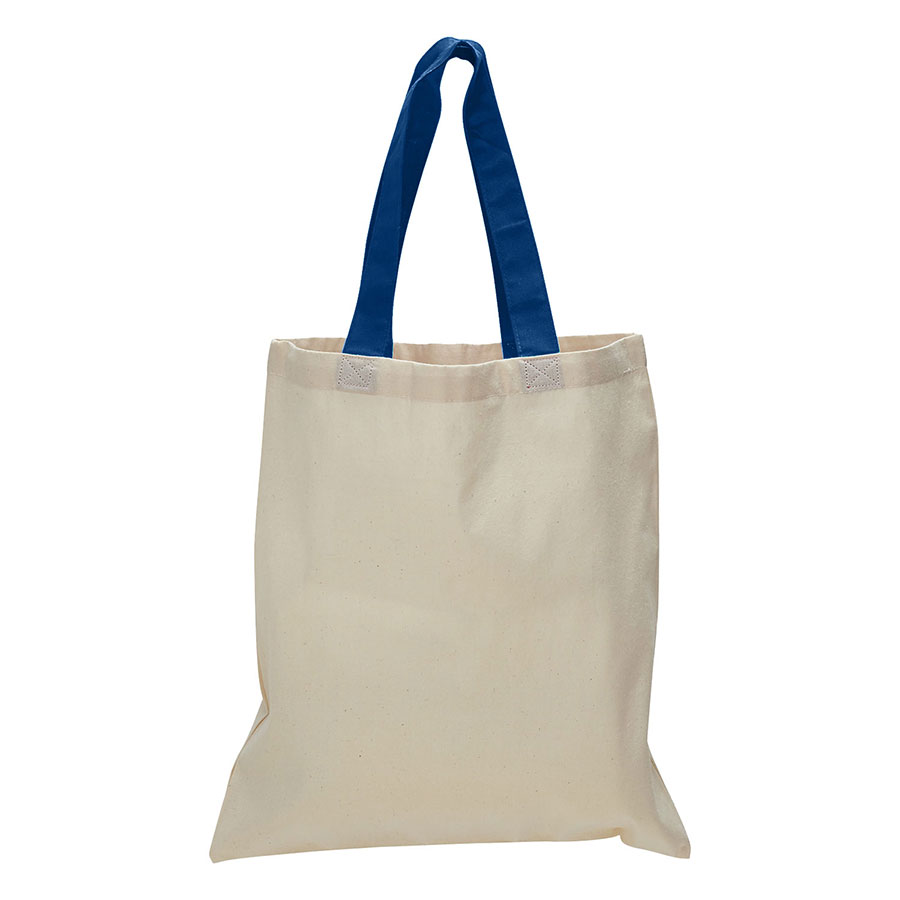 Value 6 oz Cotton Canvas Tote Bag - Contrasting Handle - 5
