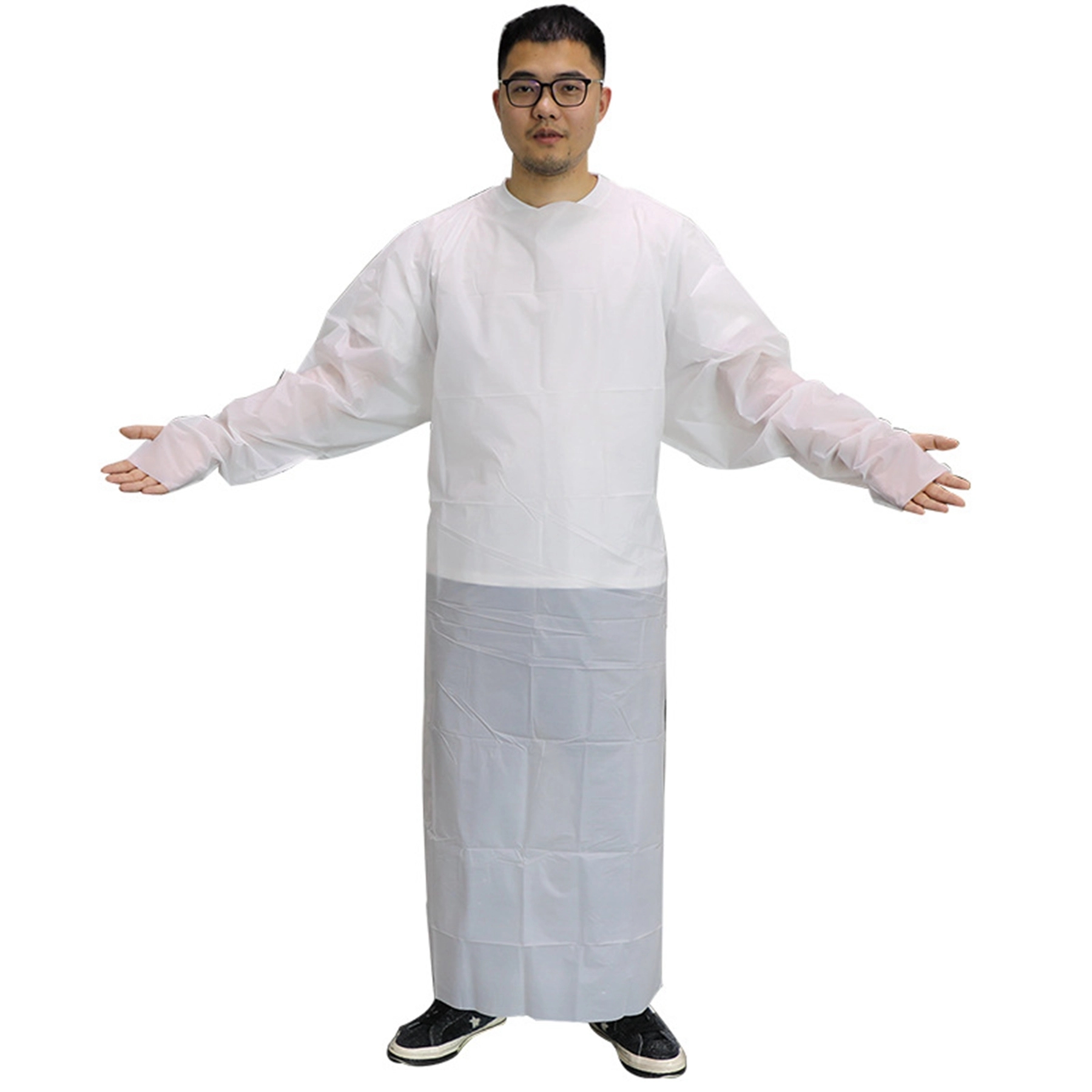 Waterproof Disposable Plastic Isolation CPE Gowns 4