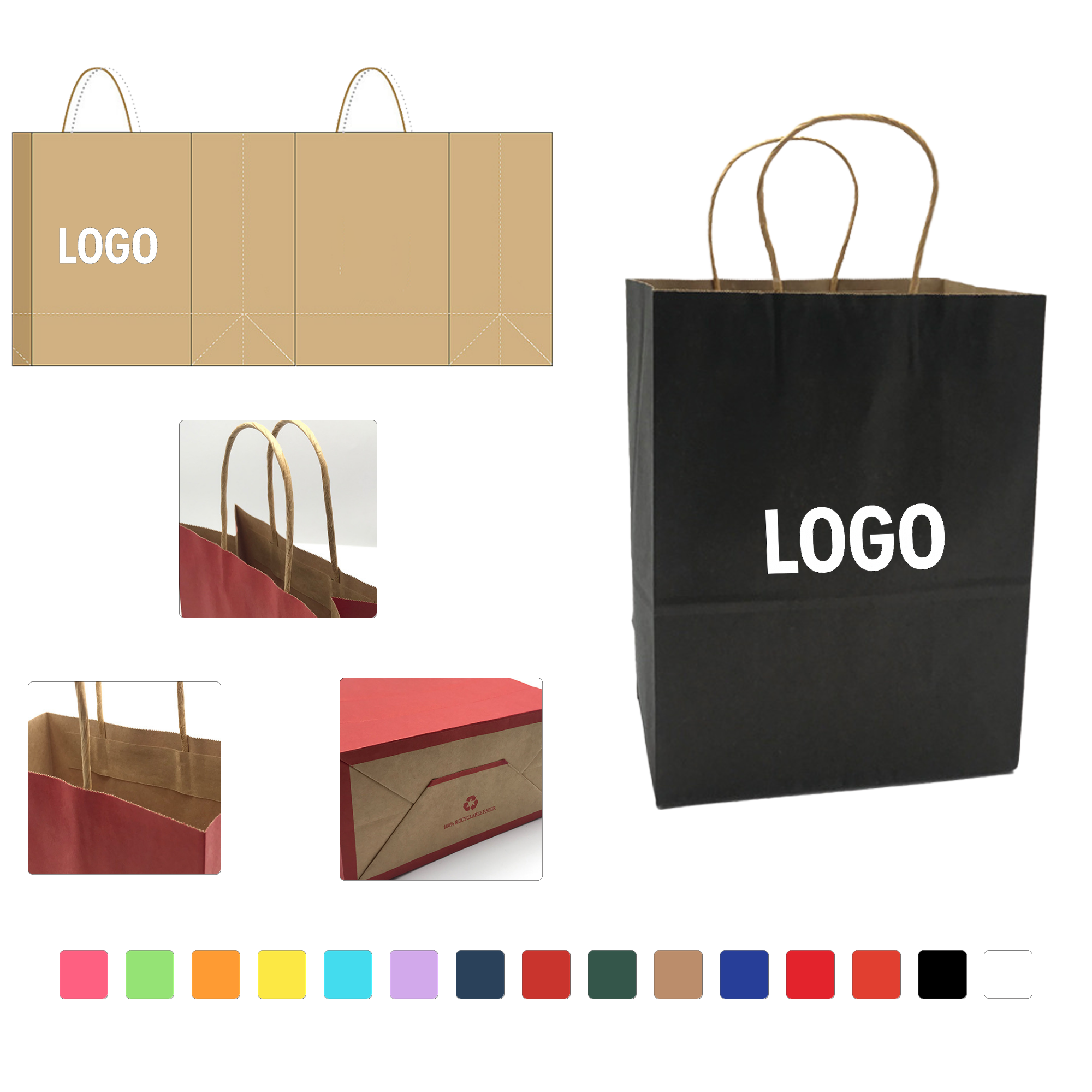 Custom Kraft Paper Shopping Bag 2