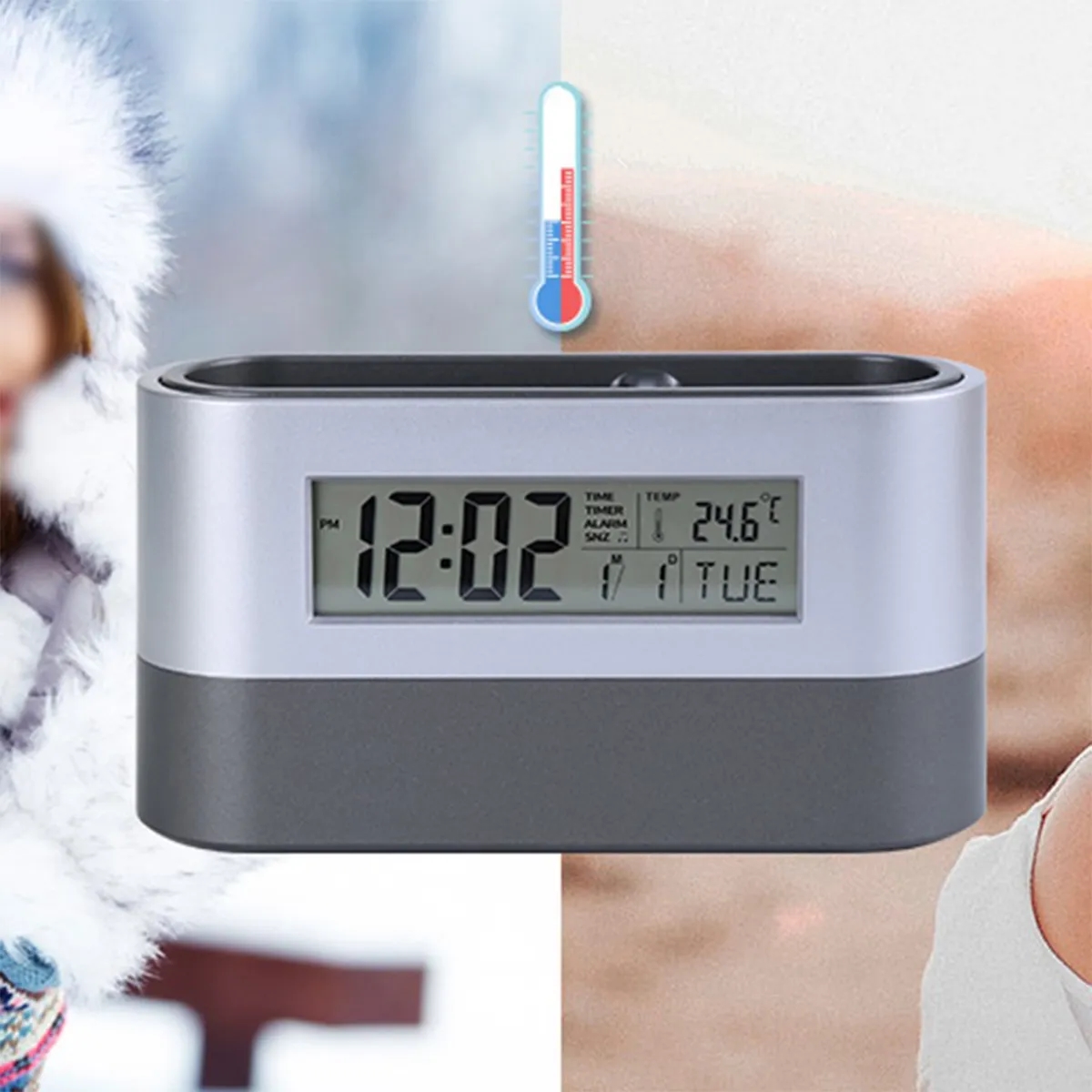 Multifunctional Pen Holder With Alarm Clock And Calendar 2