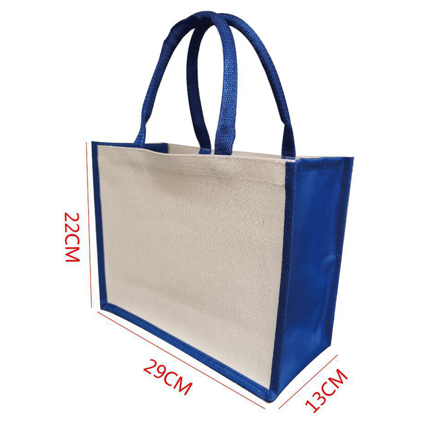 Canvas Tote Bag With Color Stripe, custom tote bag with logo imprint 2