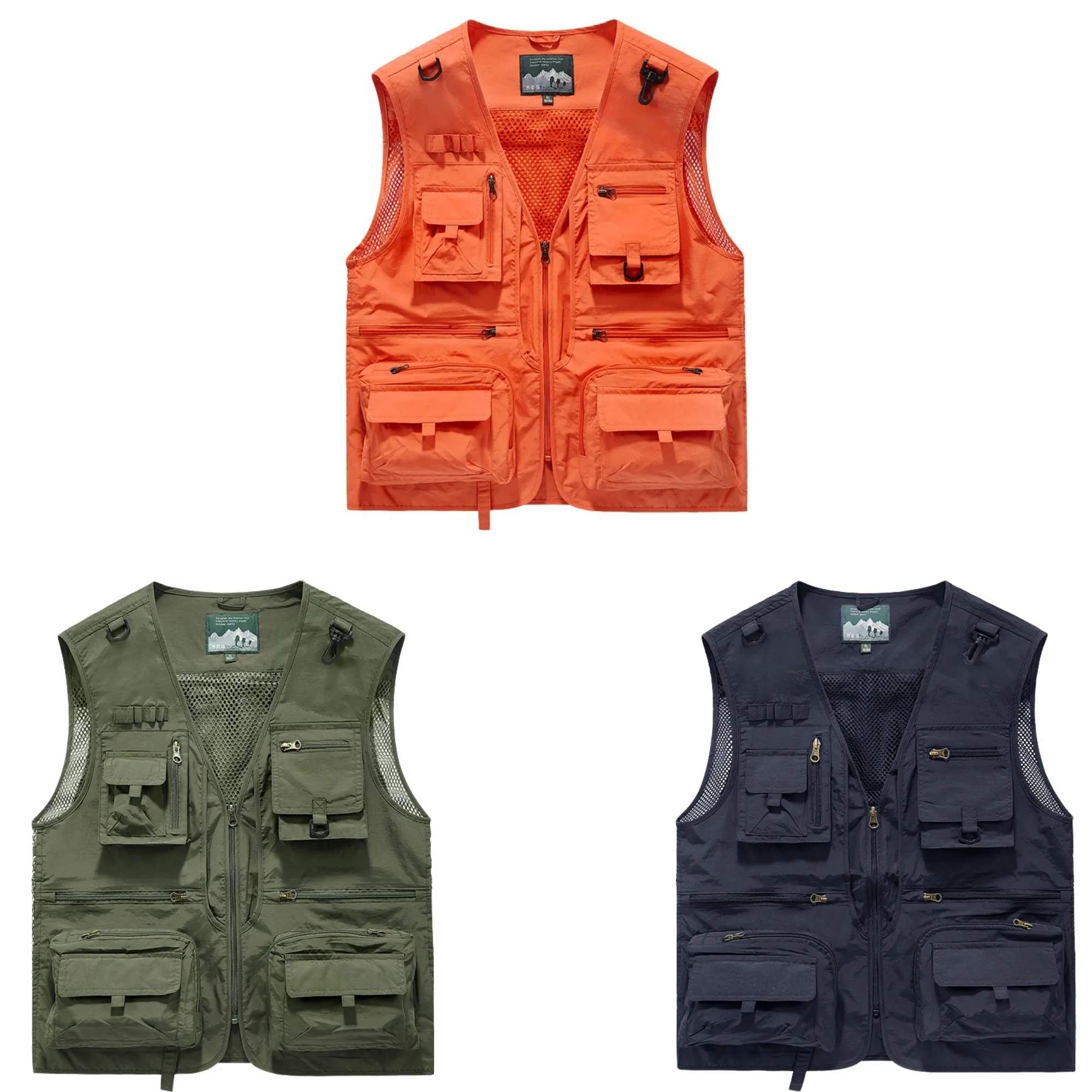 Men's Outdoor Fishing Multi-Pocket Quick-Dry Mesh Vest 3