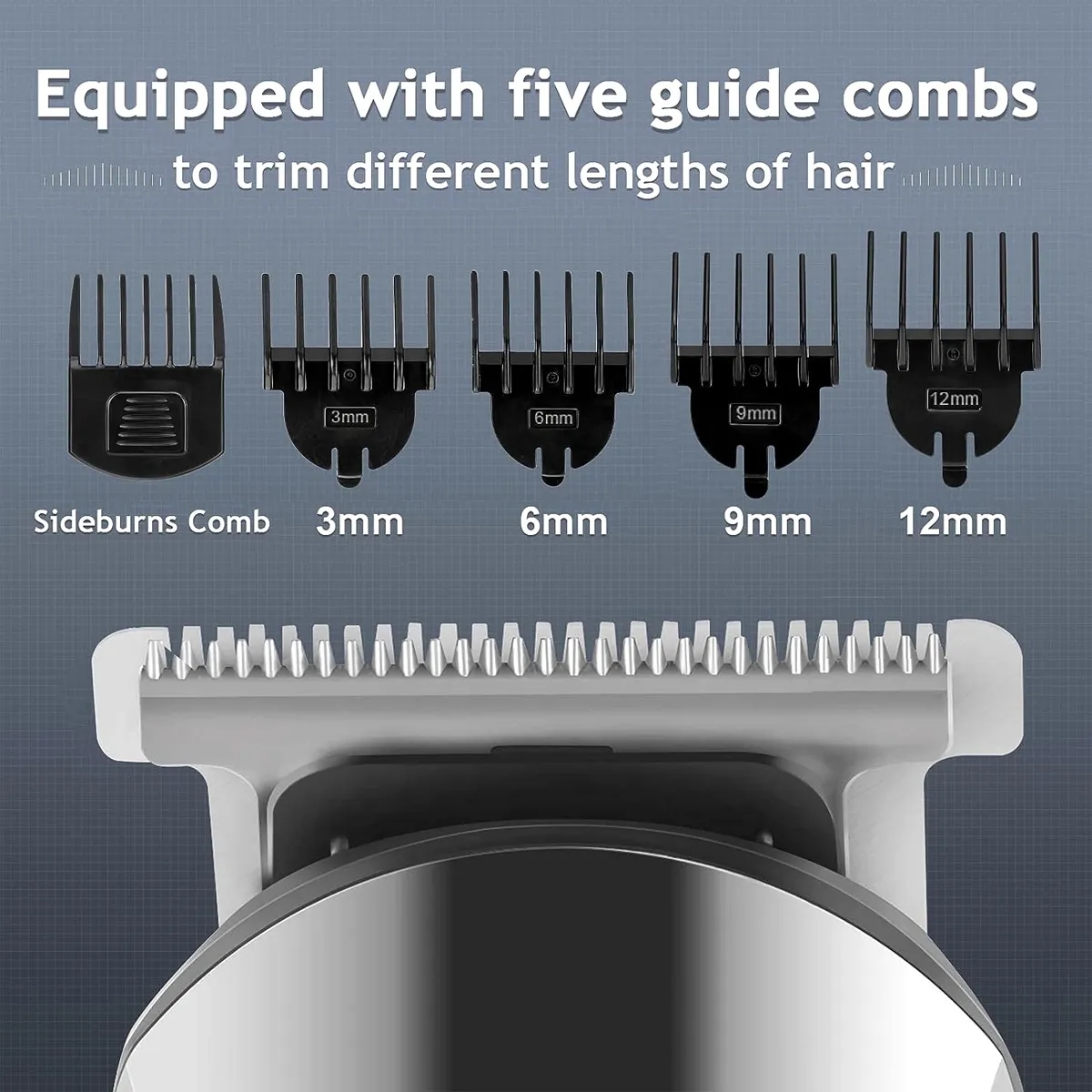 Waterproof Electric Hair Trimmer Beard Grooming Kit 5