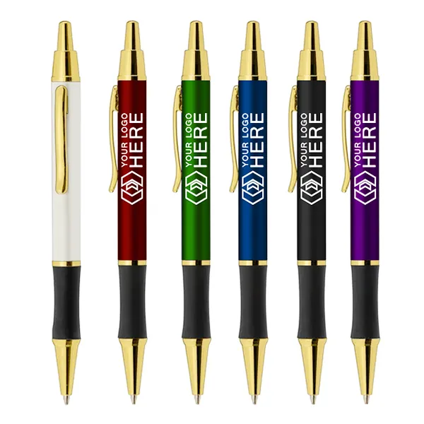 Matrix Grip Metal Pen With Gold Accent 1