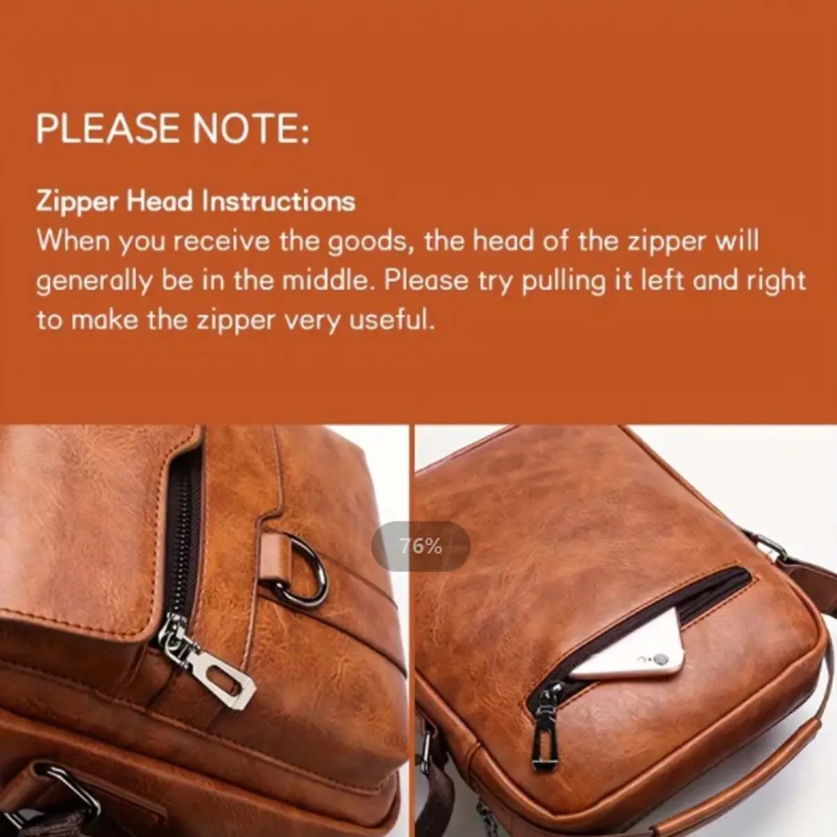 Large Capacity PU Leather Handbag Crossbody Bag Briefcases 6