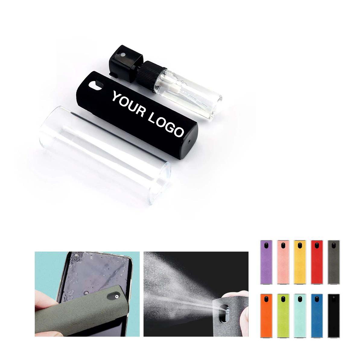 Portable Screen Cleaner with Refillable Spray and Cloth 11