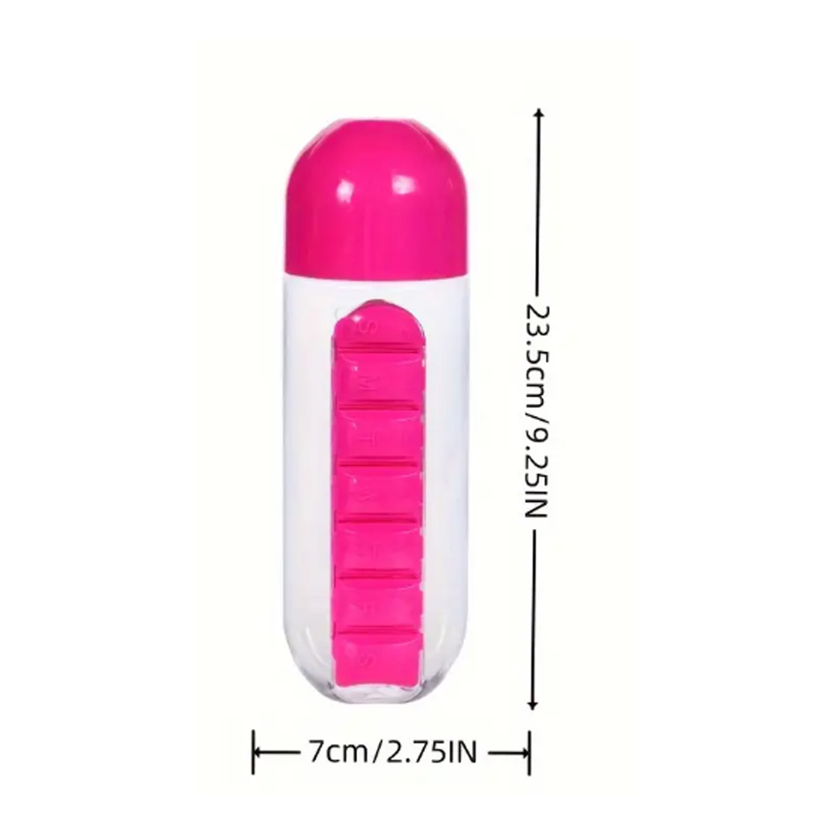 2-in-1 Pill Organizer Water Bottle 3